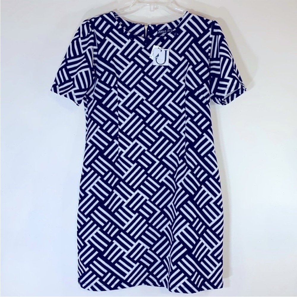 JUANA Jaded Black Geometric Shift Dress. XXL. NWT.